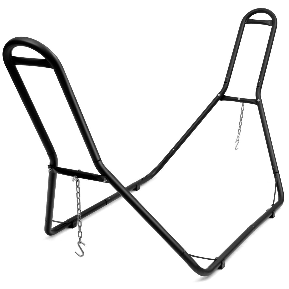 Support De Hamac Type-H Pour 2 Personnes Capacité 200 Kg (Hamac Non-Inclus) Avec Chaines En Métal 280X95X115Cm